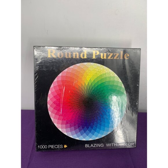 Round Jigsaw Puzzle Educational Game Rainbow Prisma Color 1000 Pieces - Picture 1 of 6